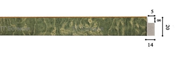 Пластиковый багет 1266-1335 Ю.Корея